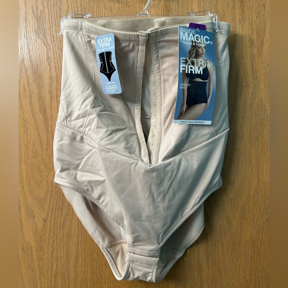 NWT Naomi & Nicole Inside Magic 2XL EXTRA FIRM Shapewear Waist Cincher brief